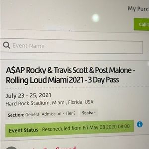 Rolling Loud Music Festival Ticket!